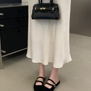 2026 New Summer Flat Pointed Toe Breathable Open Toe Shoes Women's Comfortable Cutout Shoes