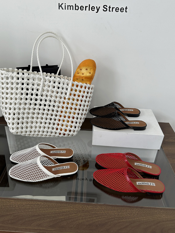 2025 New Mesh Mule Slippers for Women Fashion Low Heel - Image 3