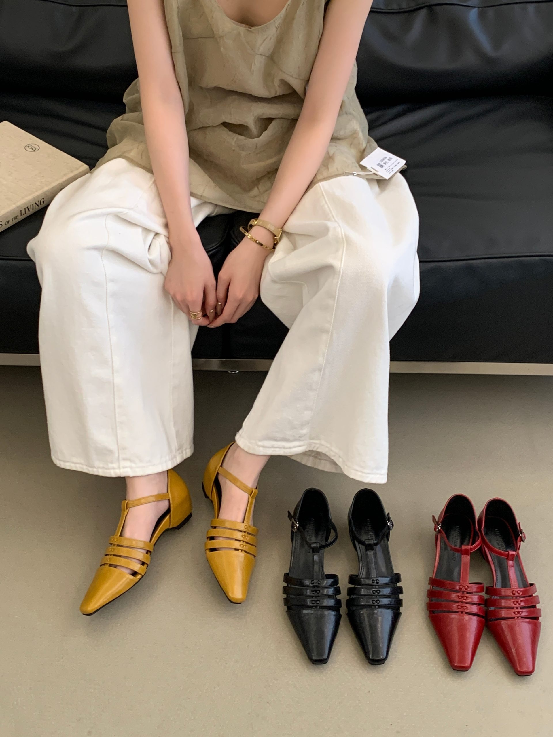 2026 Summer Retro Hollow-Out Closed-Toe Low Heel Chunky Heel Women's Casual Office Shoes